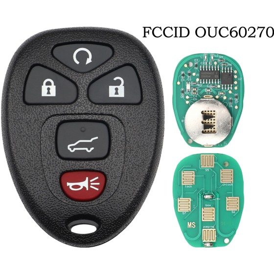 2007-2017 GM / 5-Button Keyless Entry Remote / PN: 20869057 / OUC60270 OUC60221 (AFTERMARKET)